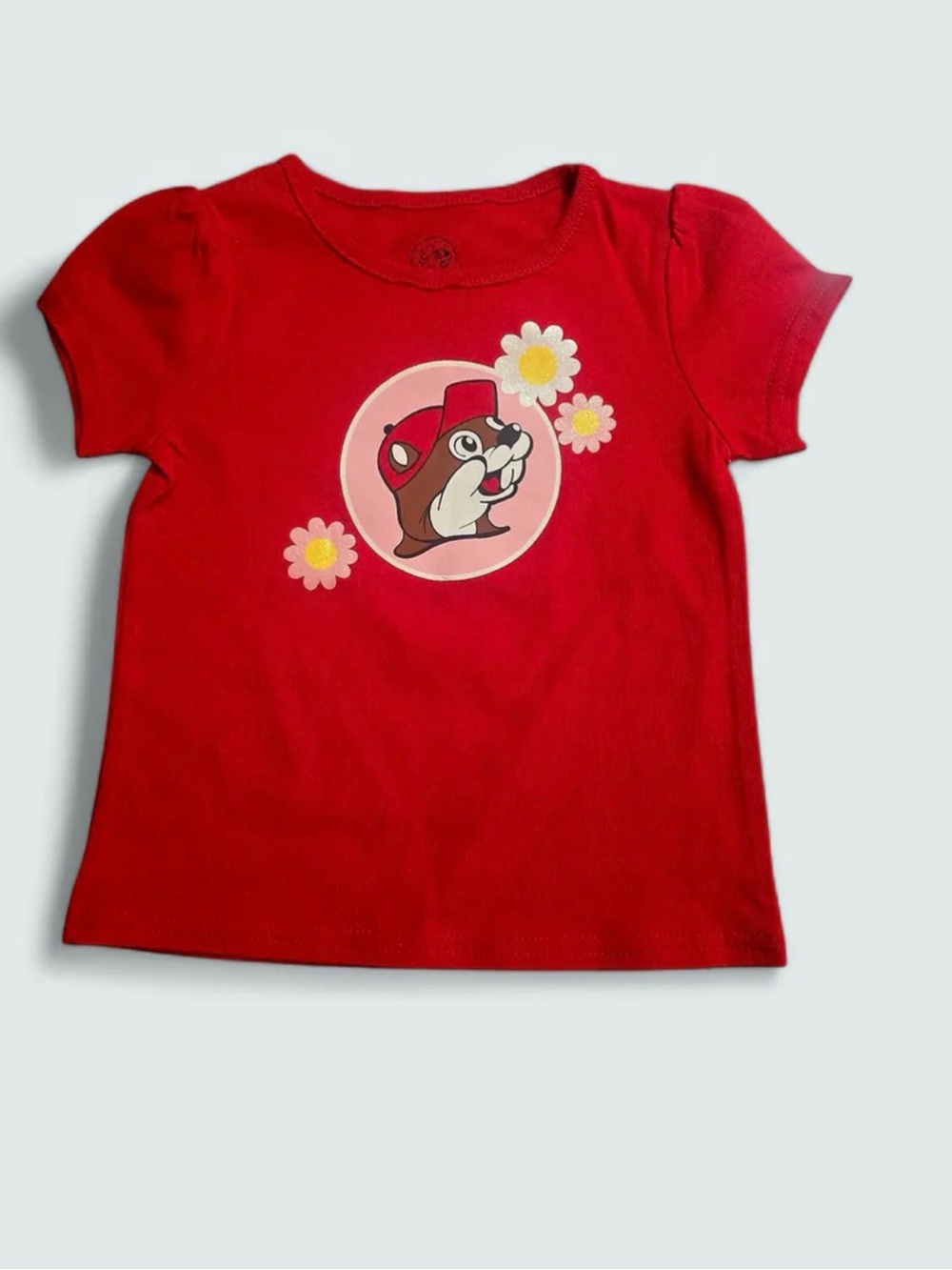 Buc-ees's Classic Red Floral T-Shirt Toddler Size 3t